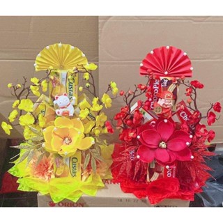 Sét Phụ Kiện Tráp Bánh Tài Lộc, Phụ Kiện Trang Trí Oản , Bánh Kẹo,Giỏ Quà Tết, Set trang trí tháp bánh tết