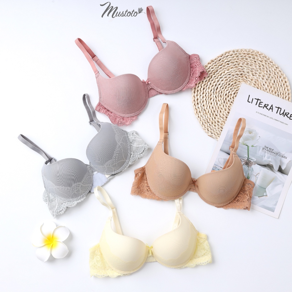 Áo Lót Mút Dày Vừa 2,5cm Có Gọng Nâng Ngực Ren Phối Lưới Sharry