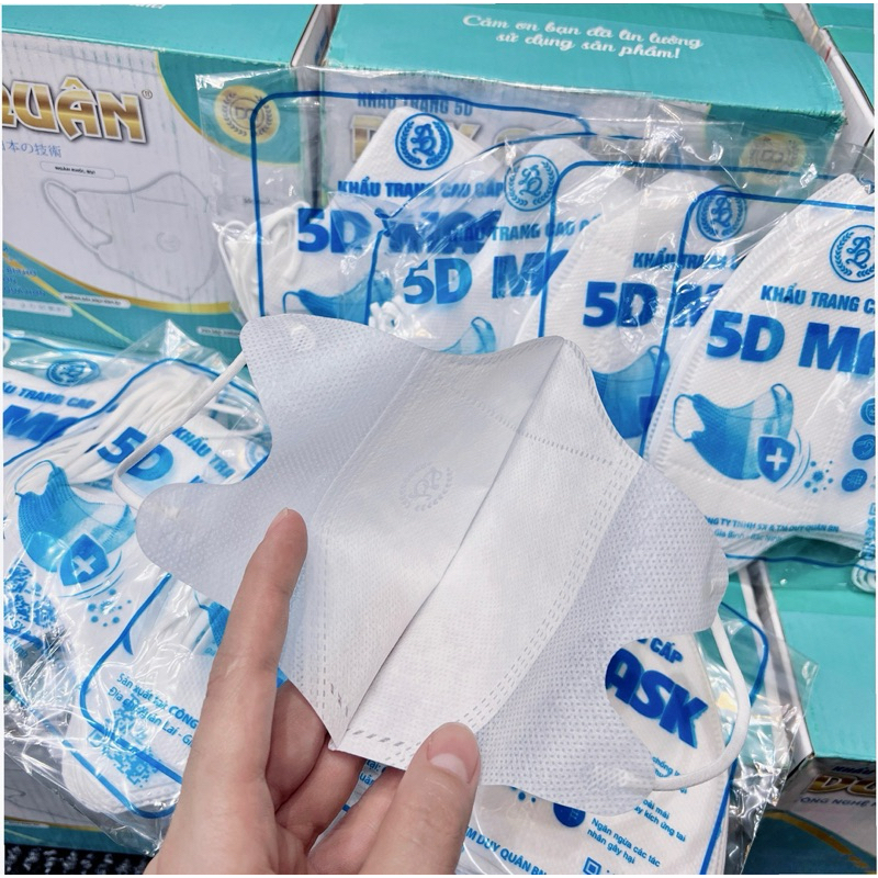 Bán sỉ-THÙNG KHẨU TRANG 5D DUY QUÂN 100 Chiếc