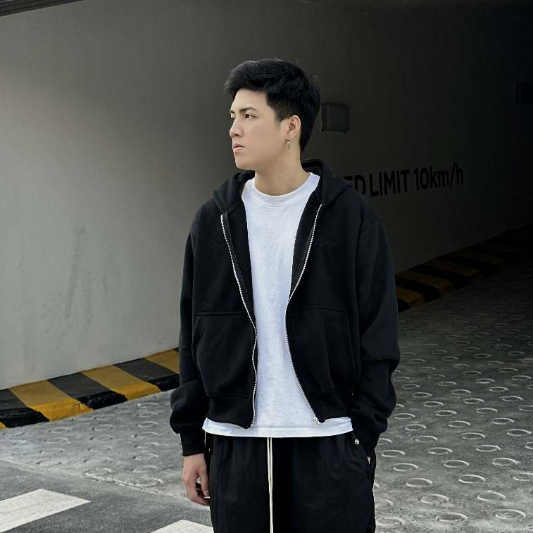 Áo Khoác Hoodie Boxy Zip Gucoon, Áo Khoác Kéo Khóa Nam nữ Unisex basic Chất Nỉ Dày dặn Cao cấp