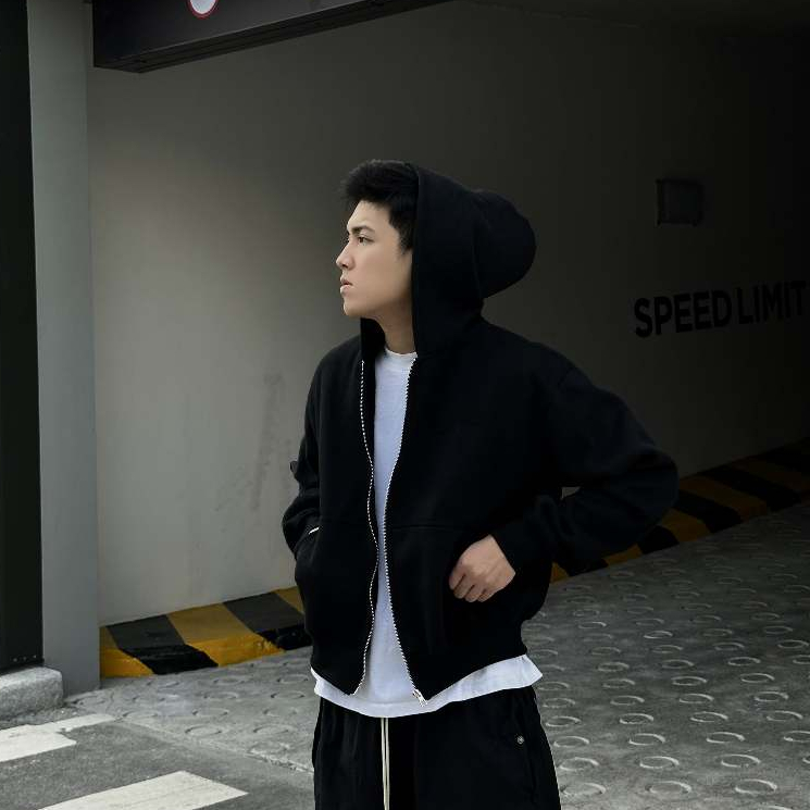 Áo Khoác Hoodie Boxy Zip Gucoon, Áo Khoác Kéo Khóa Nam nữ Unisex basic Chất Nỉ Dày dặn Cao cấp