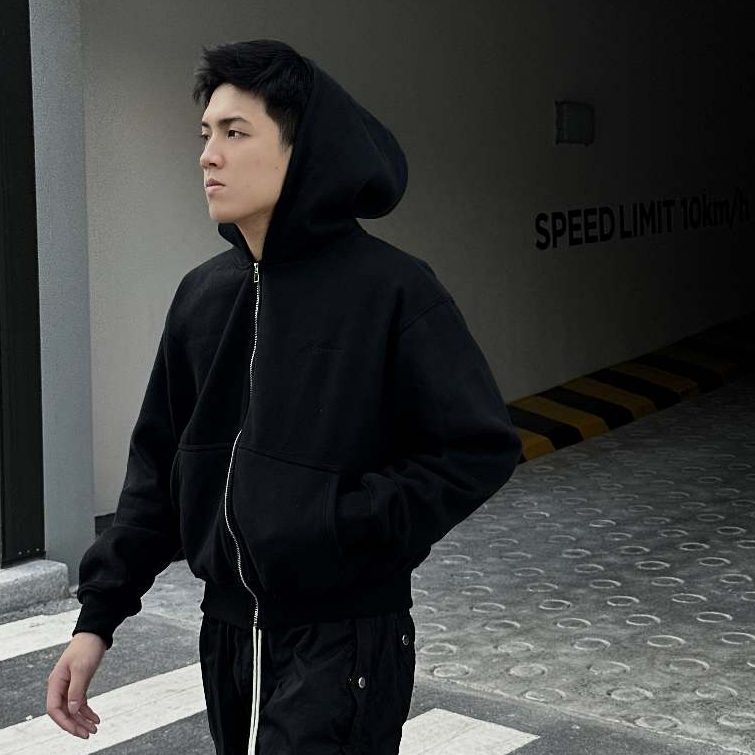 Áo Khoác Hoodie Boxy Zip Gucoon, Áo Khoác Kéo Khóa Nam nữ Unisex basic Chất Nỉ Dày dặn Cao cấp