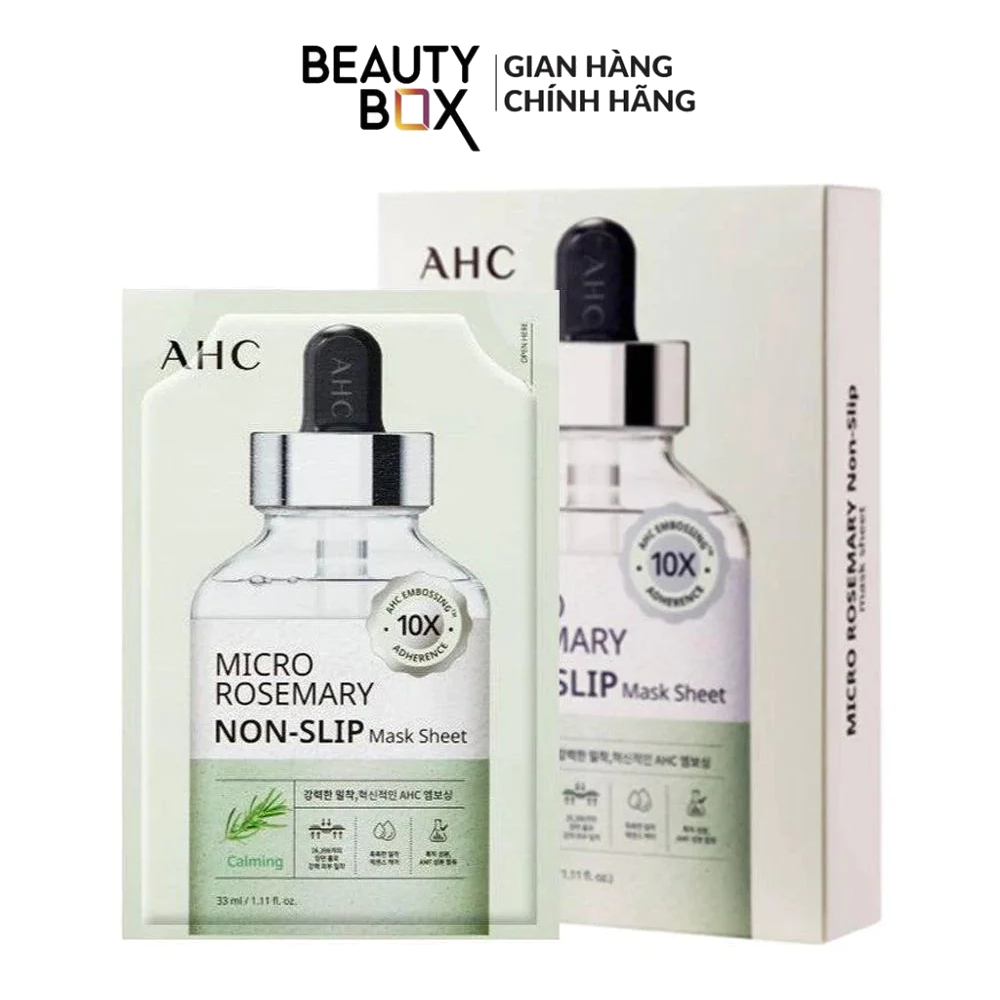 Combo 6 Mặt Nạ Giấy Làm Dịu Da AHC Micro Rosemary Non-Slip Mask Sheet 33ml