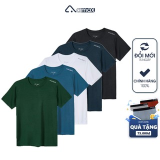 Áo thun thể thao nam cổ tròn co dãn, thoáng khí- Thương hiệu AMAX