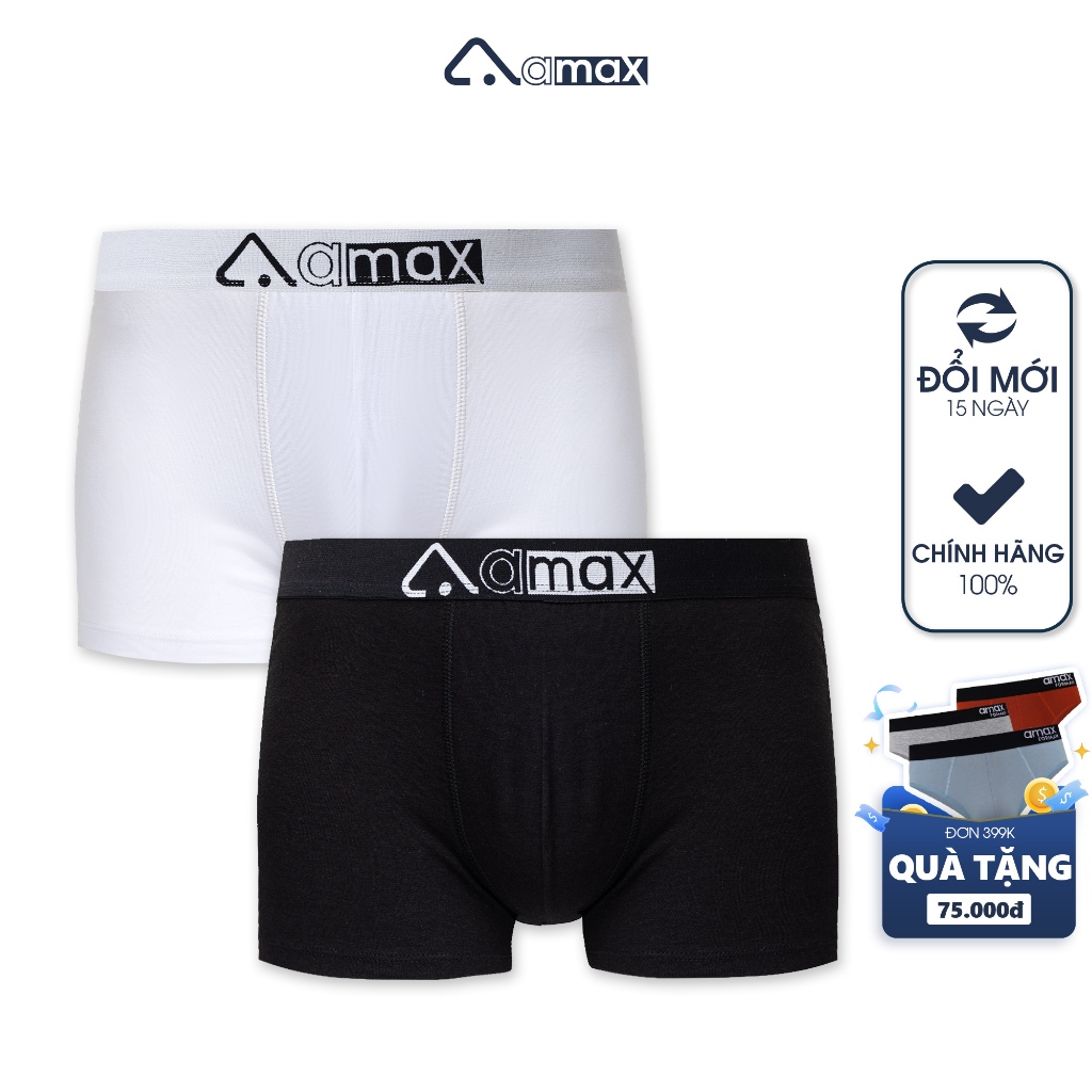 Quần Boxer vải sợi tre cao cấp Amax ,kháng khuẩn, mặc như không mặc