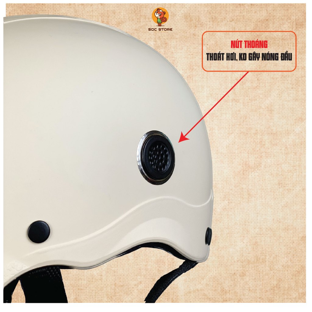 Mũ bảo hiểm Lưỡi Trai Napoli thời trang cao cấp chính hãng Sóc Store Vietnam