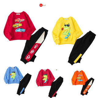 Bộ nỉ da cá bé trai sz 2-8Tuổi, đồ bộ cho bé trai, bộ nỉ cho bé chất da cá dày dặn, không bai nhão - SUNKIDS1