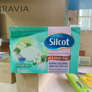 BÔNG TẨY TRANG SILCOT XANH LÁ 66 MIẾNG