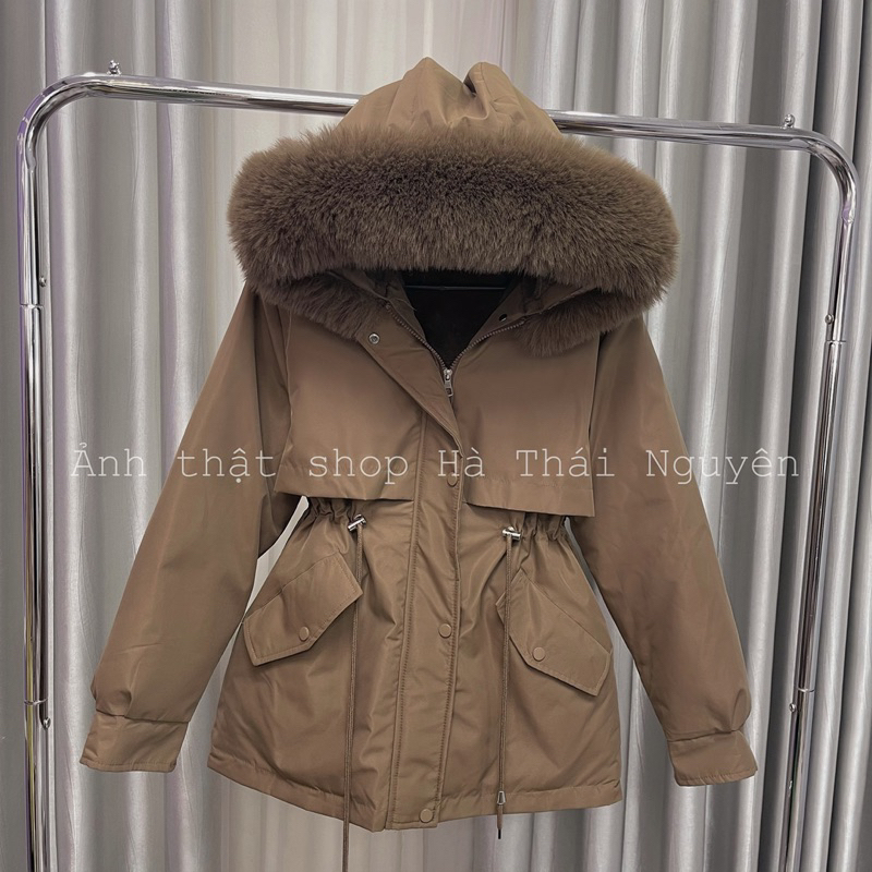 ÁO PHAO PARKA LÓT LÔNG RÚT EO HÀNG QUẢNG CHÂU