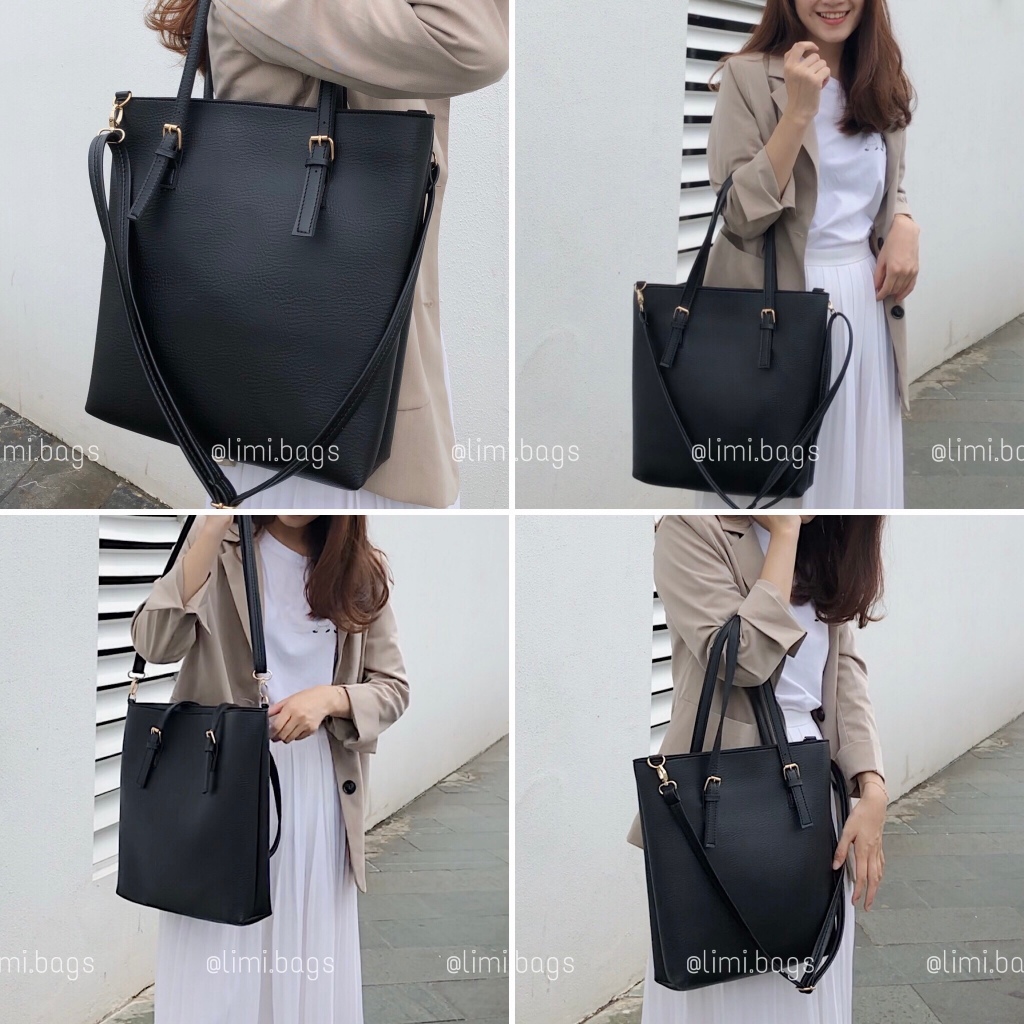 Túi Xách Nữ Da Công Sở đựng Laptop A4 bản to phù hợp đi dạy đi học đi làm SUPER BIG TOTE Limi bags