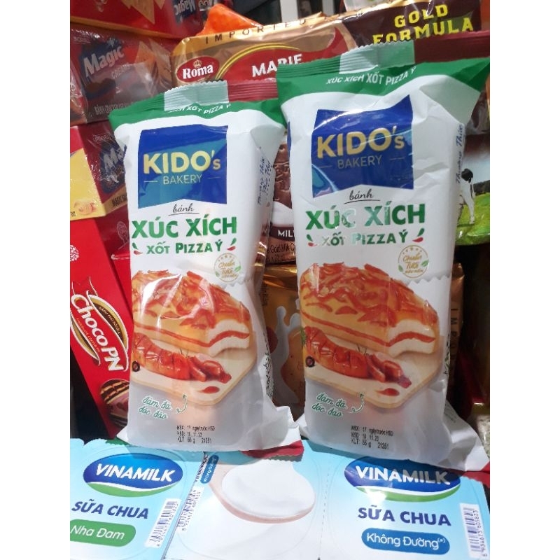 Bánh Mì KIDO Xúc Xích Xốt Pizza Ý