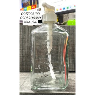 Bình đựng siro bằng nhựa thủy tinh có vòi pump định lượng 10ml 1 lần bơm