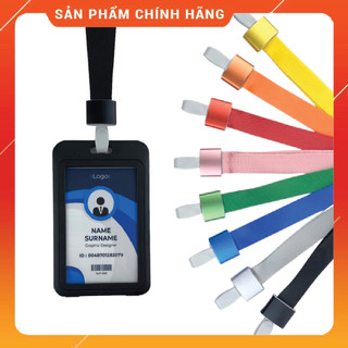 Dây đeo thẻ lụa 1.5cm đầu móc nhựa xám đục dây đeo bảng tên học sinh, sinh viên, nhân viên văn phòng