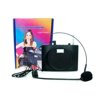 Máy Trợ Giảng SN-898 Loa Trợ Giảng Cho Giáo Viên Kèm Micro Đeo Tai Kết Nối RCA, Bluetooth, USB... Loại Bỏ Tiếng Ồn