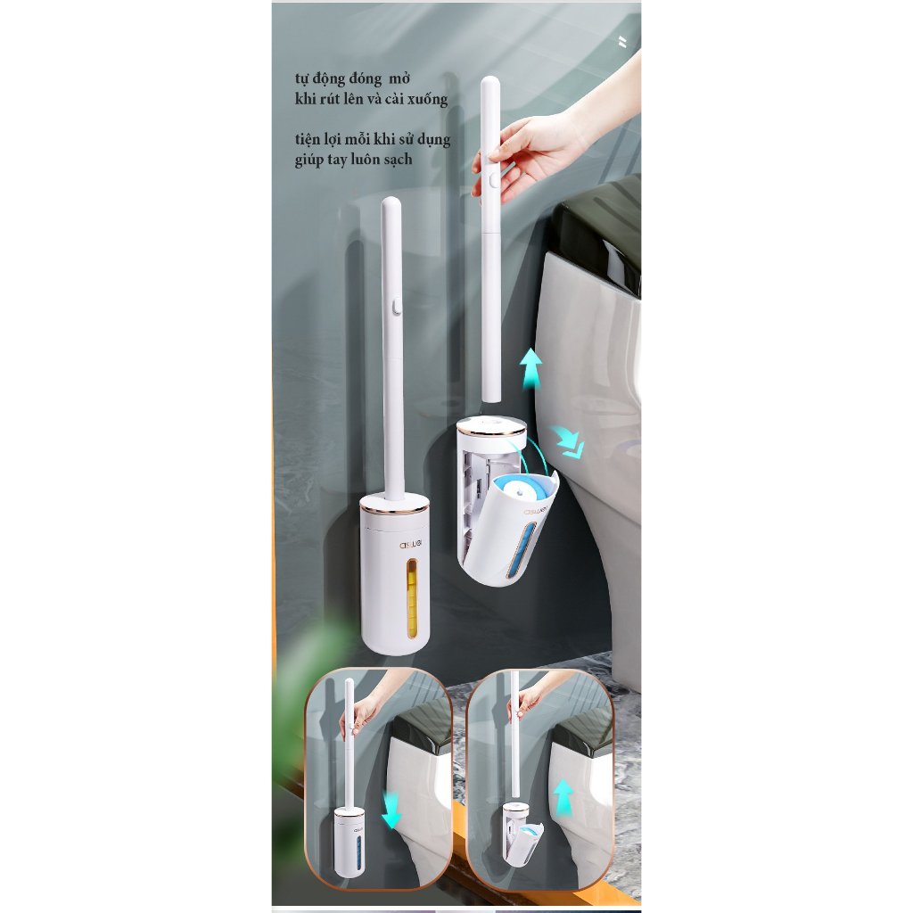 Cọ vệ sinh Aswei mẫu mới A128 kèm 8 đầu cọ tẩy rửa dùng 1 lần
