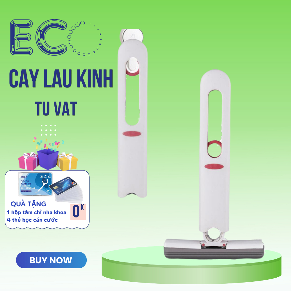 Cây lau kính tự vắt mini gấp gọn, dụng cụ lau vệ sinh bàn bếp, bàn làm việc kính ô tô mút bọt biển siêu thấm hút nước