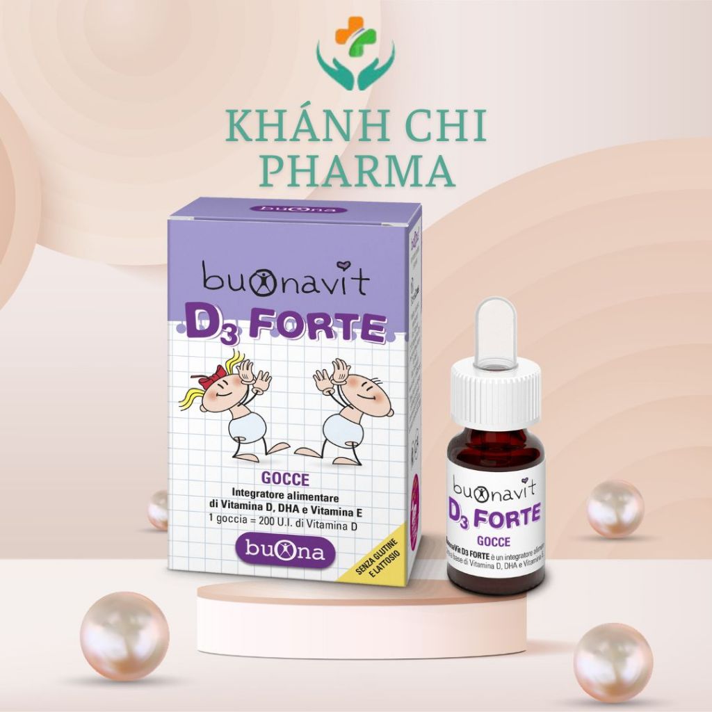 Vitamin D3 nhập khẩu ý Buona lọ 12ml. Buonavit D3 Forte Bổ sung vitamin d và dha giúp phát triển trí