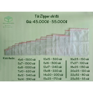 1kg túi zipper chỉ đỏ