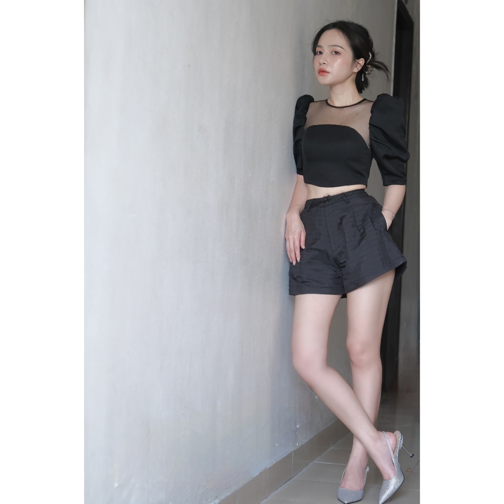 Áo croptop thiết kế tay bồng- MISIA TOP - GOÛT DE JUN