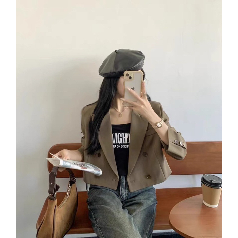 Áo blazer dáng lửng Boiling quảng châu