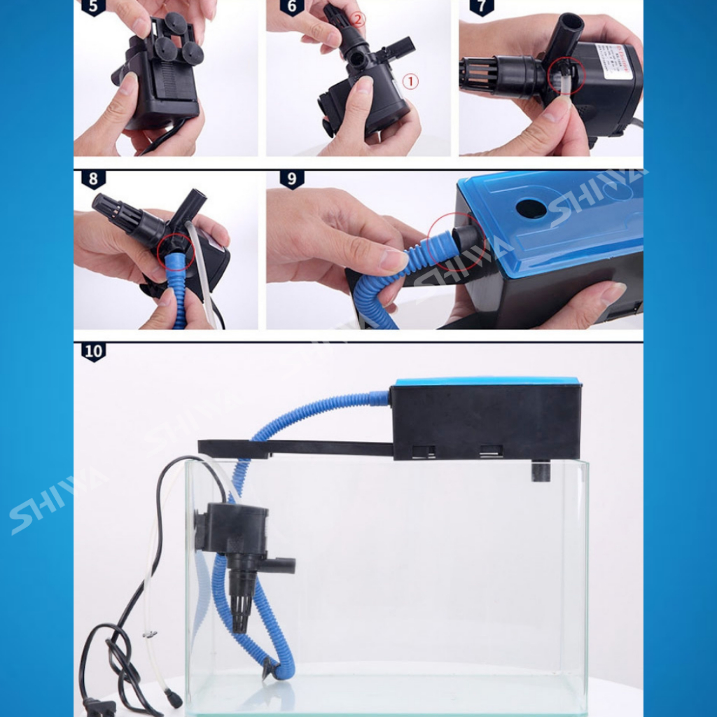 Máy Bơm Lọc Nước Bể Cá 188-288-388 - Bộ Lọc Tràn, Lọc Thác Treo Đủ Mẫu VIPSUN/SOBO Mini-Lớn Cho Hồ Cá Cảnh Shiwa