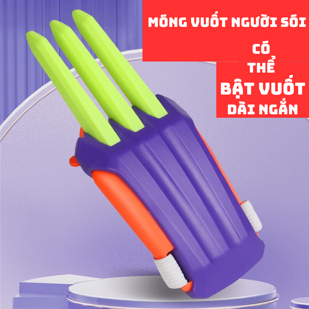 B1 ĐỒ CHƠI HÌNH MÓNG VUỐT CHÓ SÓI,MÓNG VUỐT NGƯỜI SÓI,MÓNG VUỐT ĐỒ CHƠI IN 3D CÓ NÚT BẬT VUỐT TỰ ĐỘNG LÀM QUÀ TẶNG