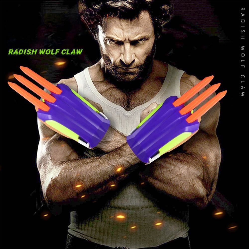 B1 ĐỒ CHƠI HÌNH MÓNG VUỐT CHÓ SÓI,MÓNG VUỐT NGƯỜI SÓI,MÓNG VUỐT ĐỒ CHƠI IN 3D CÓ NÚT BẬT VUỐT TỰ ĐỘNG LÀM QUÀ TẶNG