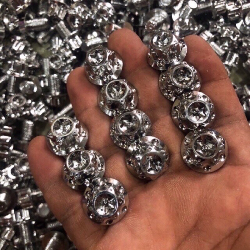 Ốc Chân Gương Salaya Inox 304 Kèm Long Đen Lắp Đặt Nhiều Dòng Xe Cực Chất.