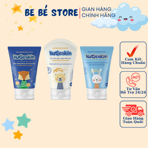 Kem Dưỡng Da Kutieskin Chăm Sóc Dưỡng Ẩm, Chàm Sữa, Mẩn Ngứa, Hăm Dịu Da Cho Bé Từ Sơ Sinh (Tuýp 30g) Lạc Lạc