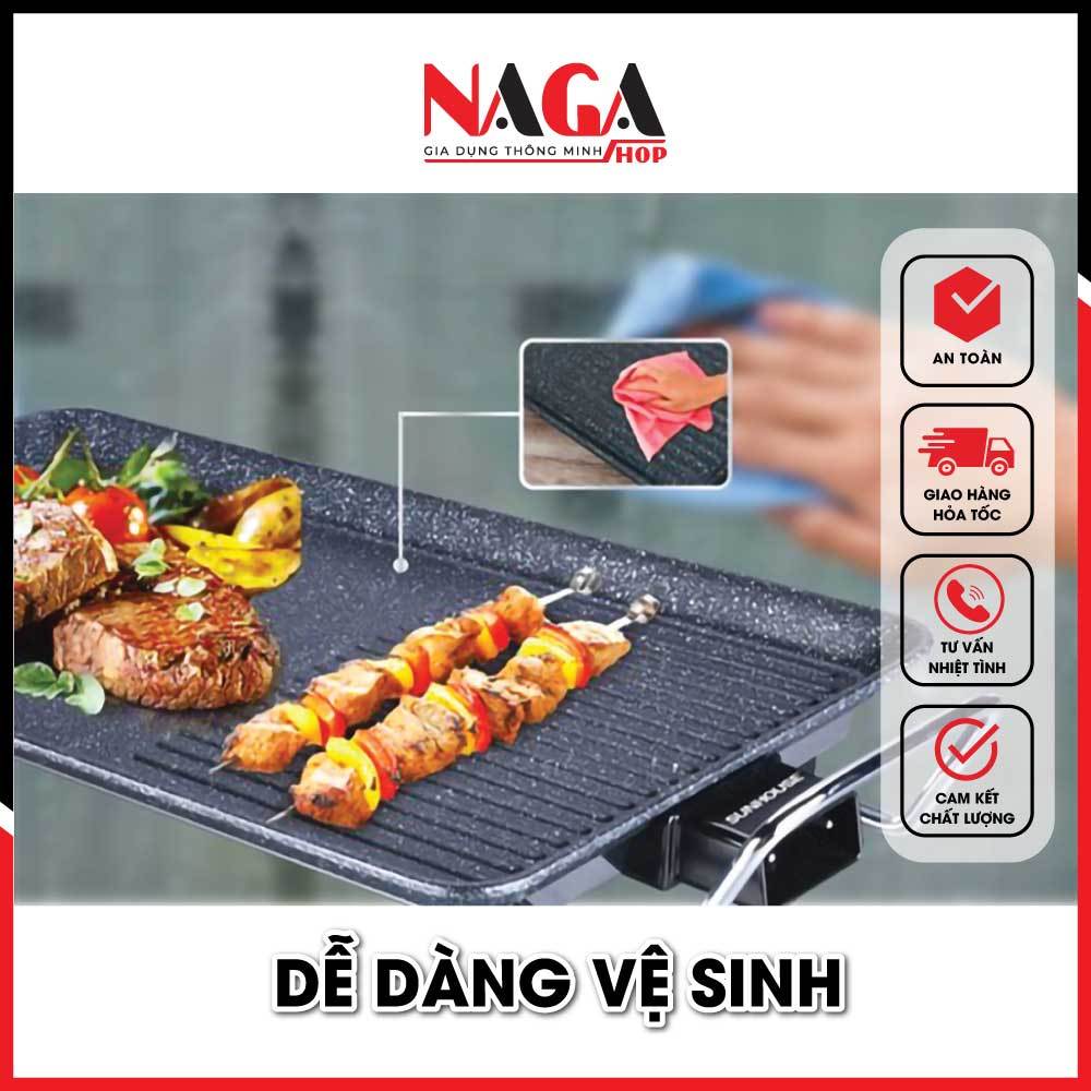 Bếp nướng điện SUN HOUSE cao cấp không khói, công suất 1500W, phủ đá hoa cương chống dính