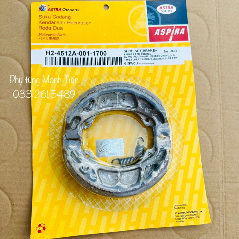 Bố thắng xe số Honda nhập khẩu Indonesia