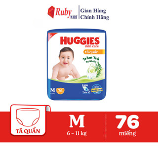  Tã quần Huggies Skincare Super Jumbo M76 L68 XL60 XXL54 