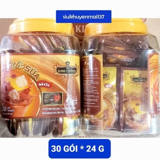 king coffee 30 gói 24gr 1 gói 3 in 1.date: 4/2025