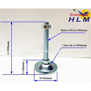 Chân tăng chỉnh d60m12xl100 | chân tăng chỉnh d60 | chân tăng chỉnh