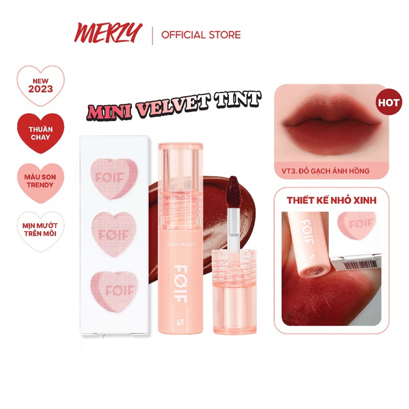 Son Kem Lì Thuần Chay Foif Daily Velvet Tint 3g