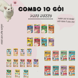 Combo 10 gói pate nekko mix vị cho mèo