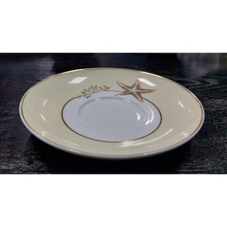 DĨA SỨ MINH LONG Dĩa lót cơm 15cm (Hoa Biển Kem)