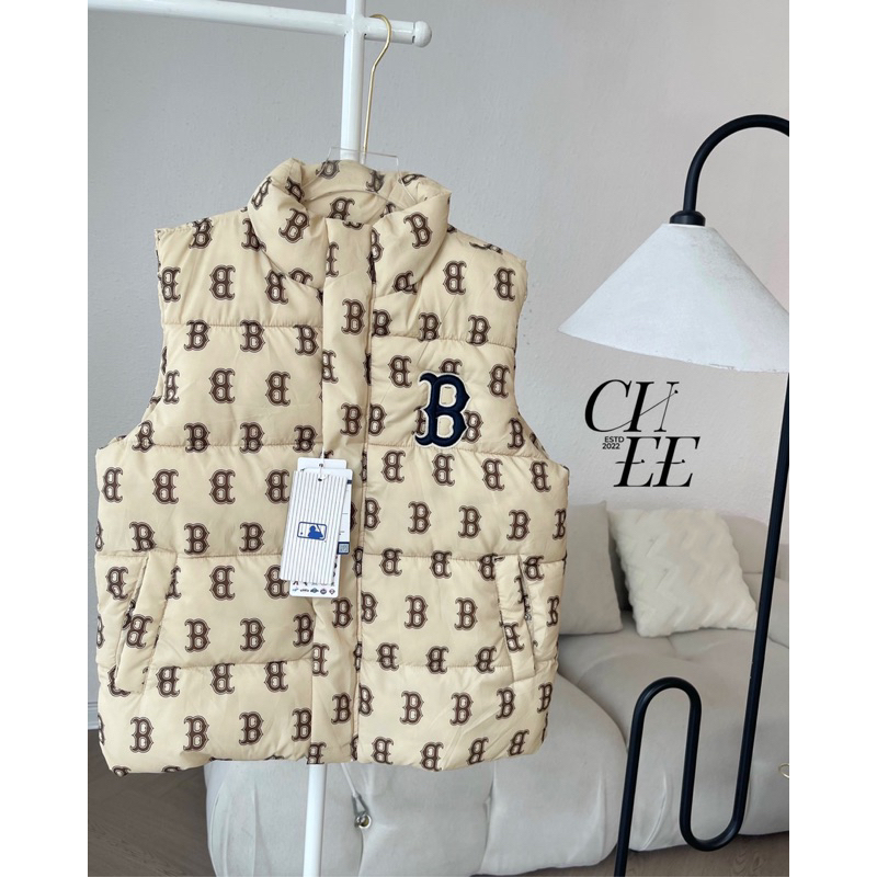 Áo khoác phao gile mlb chữ B ảnh thật shop chụp