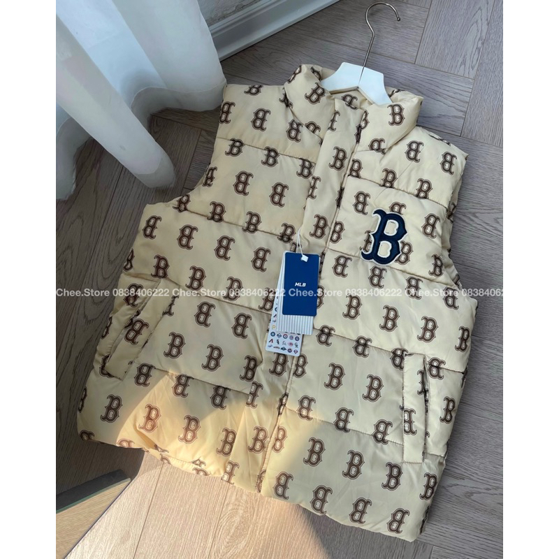 Áo khoác phao gile mlb chữ B ảnh thật shop chụp