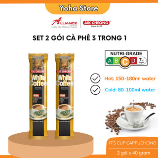 [Chính hãng] Set 2 Gói Nhỏ Cà Phê Trắng Aik Cheong Vị Truyền Thống 80g - Nhập khẩu từ Malaysia