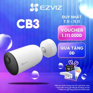 Camera Wi-fi EZVIZ CB3 Ngoài Trời Không Dây, FHD 1080p, Pin Sạc 5200mAh, Màu Ban Đêm