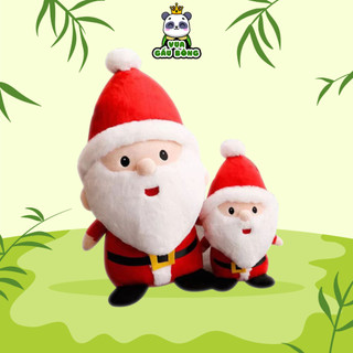 Gấu bông ông già noel ngồi dễ thương, ông già noel quà tặng giáng sinh decor phòng vua gấu bông