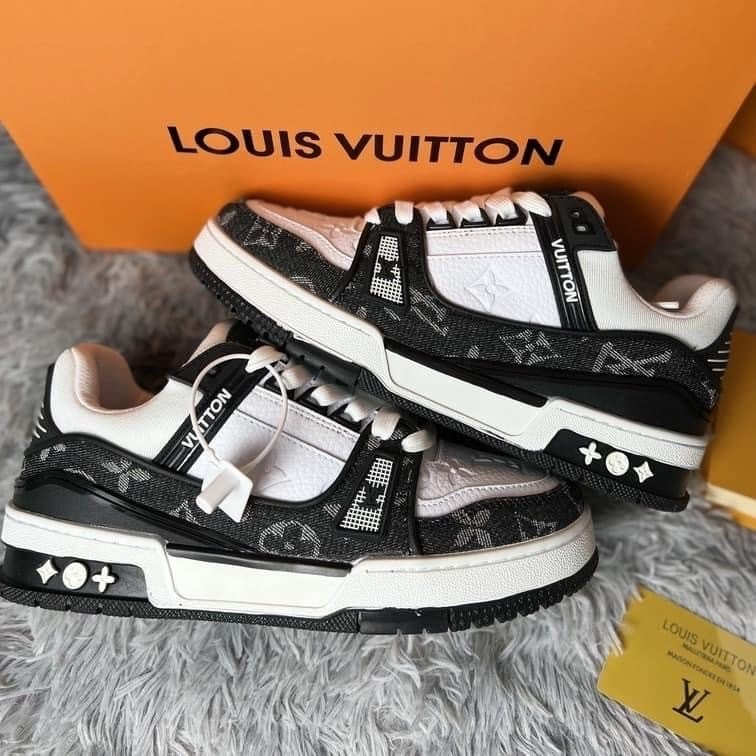 Giày LV Trainer, Louis Vuitton Trainer Black White, Giày LV Louis Vuitton HÀNG CAO CẤP
