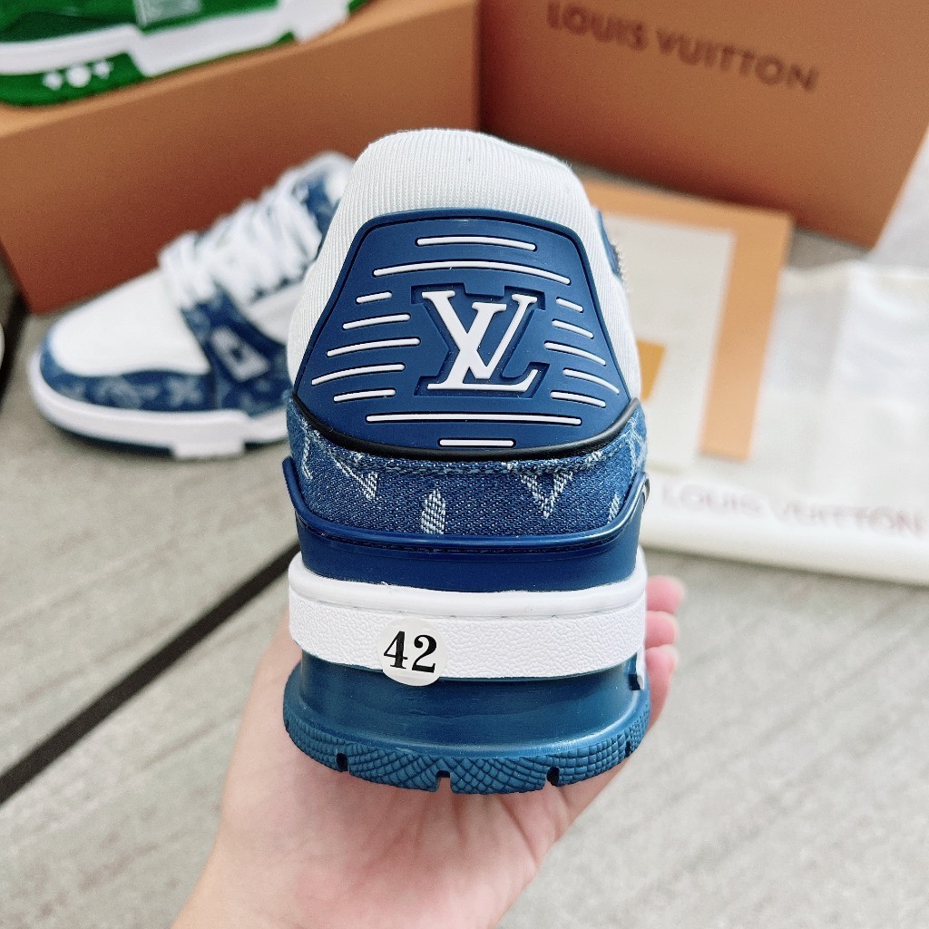 Giày LV Trainer, Louis Vuitton Trainer Black White, Giày LV Louis Vuitton HÀNG CAO CẤP