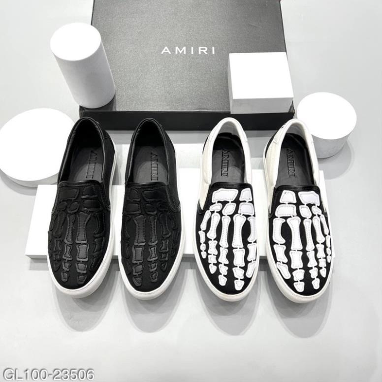 Giầy slipon xương Amiri - giày lười da hình xươg đế cao su non cao cấp 2023