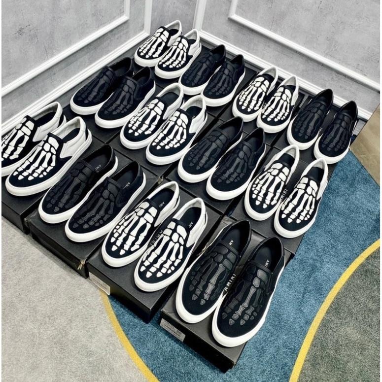 Giầy slipon xương Amiri - giày lười da hình xươg đế cao su non cao cấp 2023