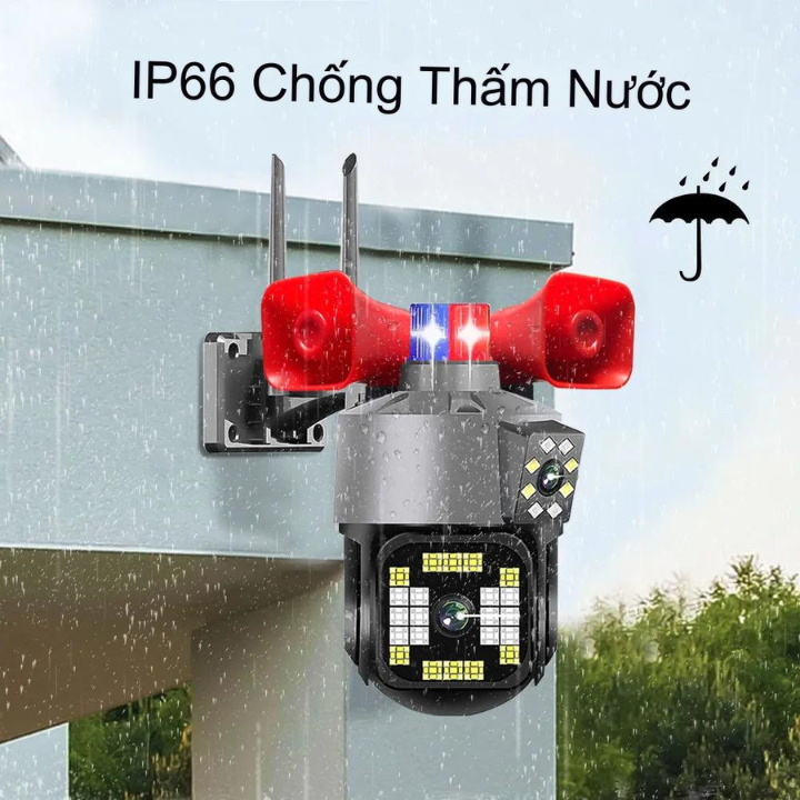 Camera Wifi Yoosee 2 Mắt Loa Kép Công Suất Lớn , Đèn Cảnh Báo 5.0MPX - 4K Siêu Nét ,  Đàm Thoại 2 Chiều, Thẻ nhớ 64GB