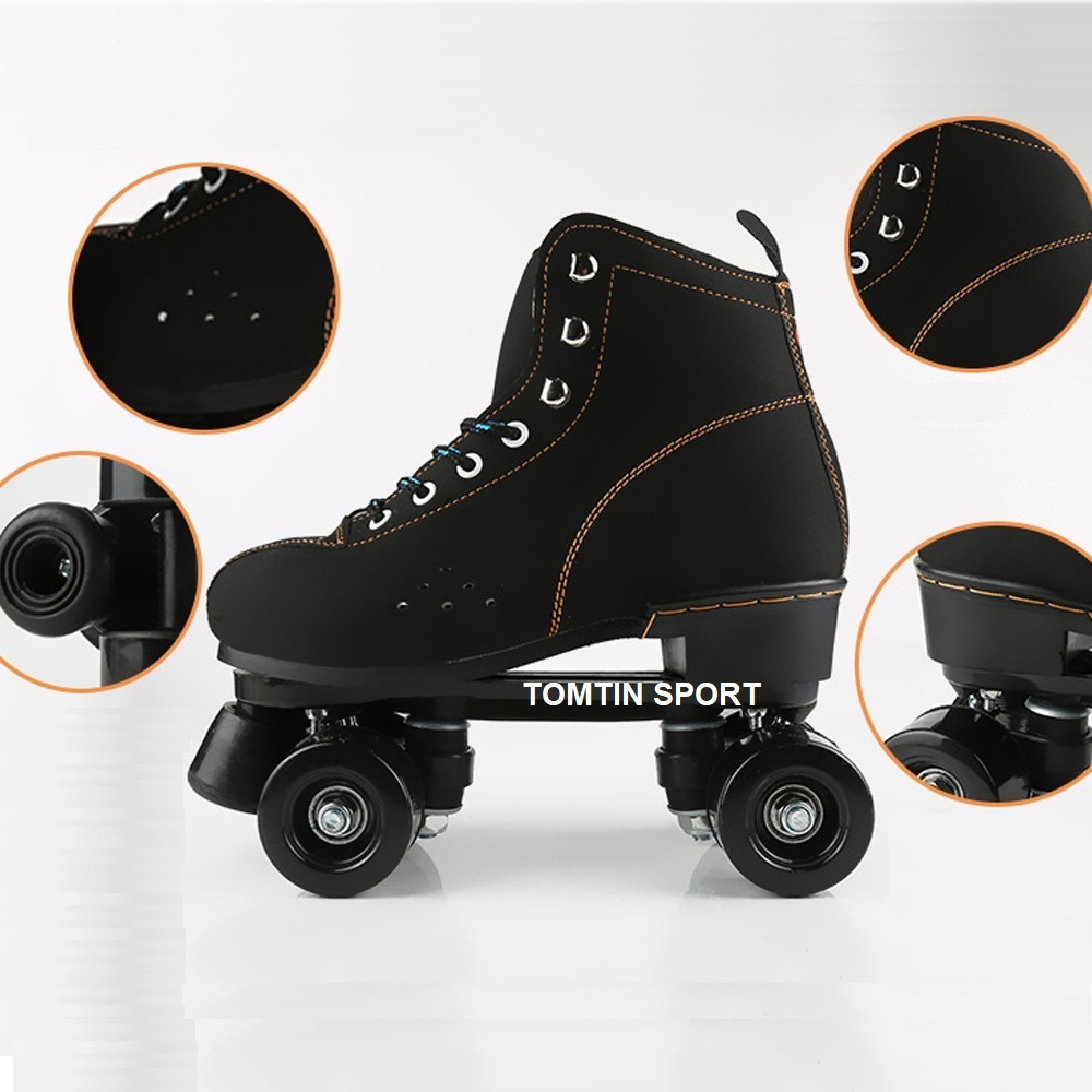 Giày patin 2 hàng bánh người lớn và thiếu niên đi được ngay không cần tập có size từ 37-44 Tomtin Sport