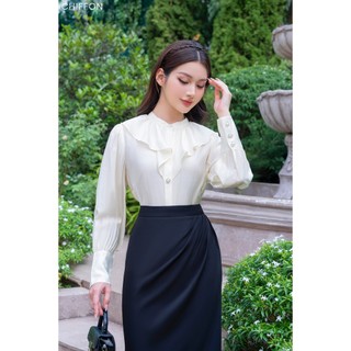Áo sơ mi nữ cổ bèo tơ Nhật Chiffon