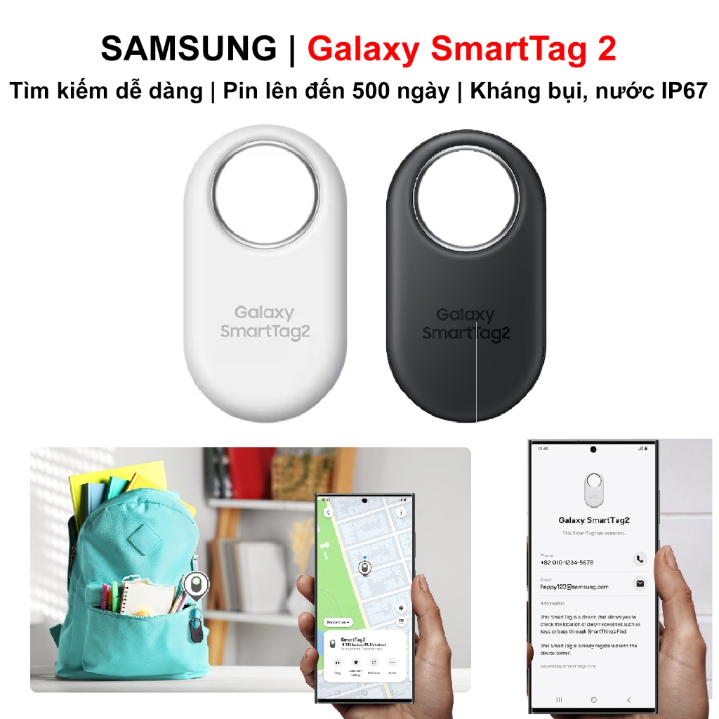 [ GALAXY SMARTTAG 2 ] Thiết bị theo dõi định vị thông minh Samsung Galaxy SmartTag 2 full box